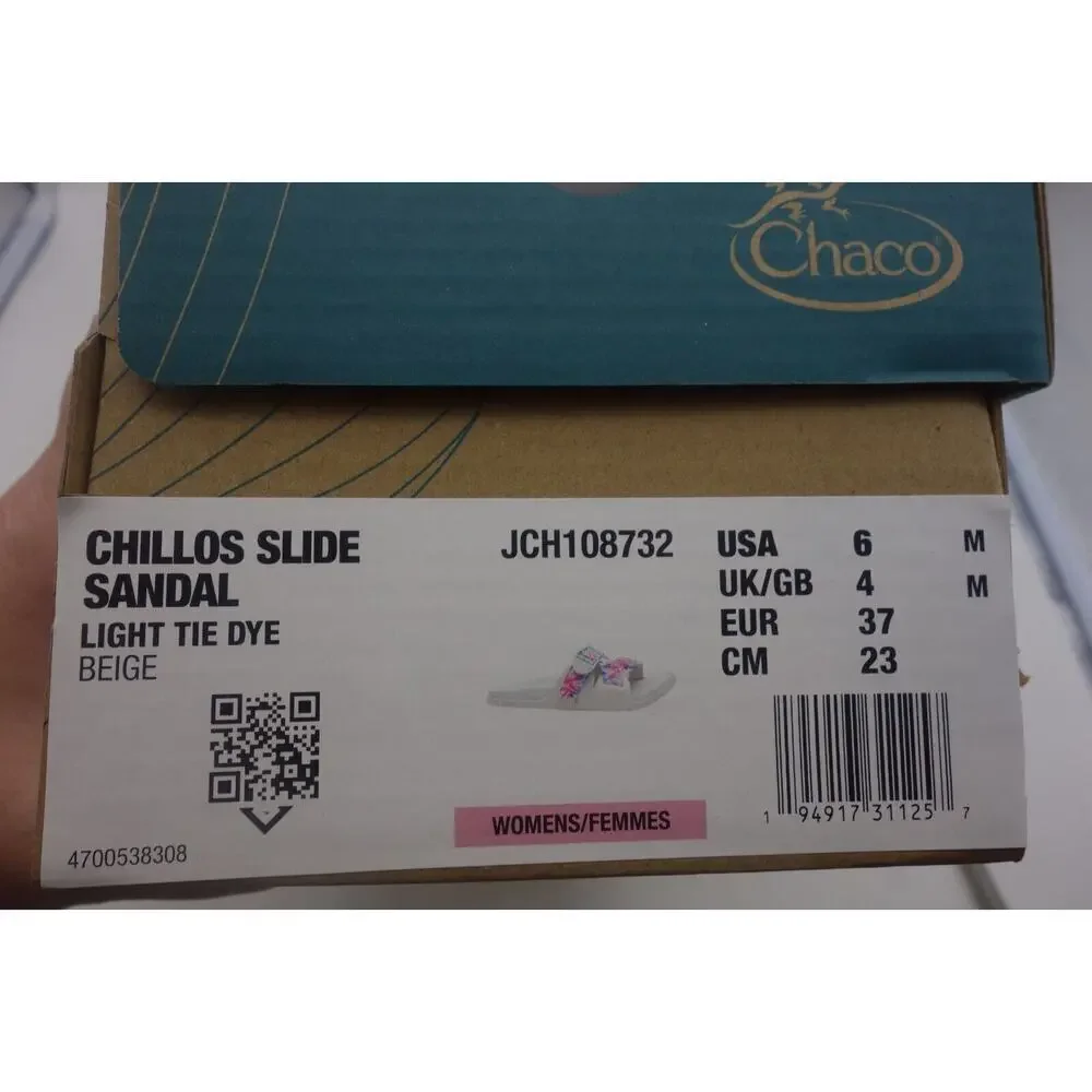NEW Chaco Chillos Slide Light Tie Dye Comfort Slip On Sandal Slide Women's 6